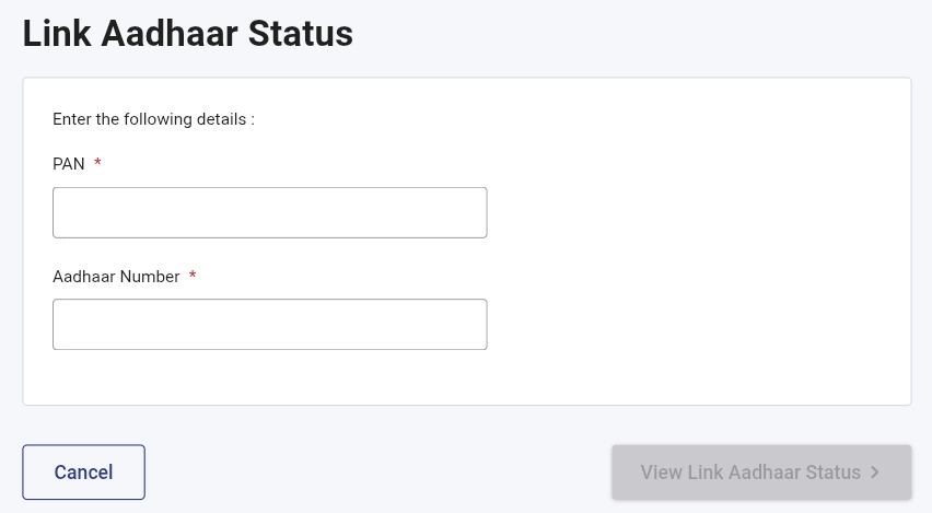 Check Aadhaar PAN Link Status